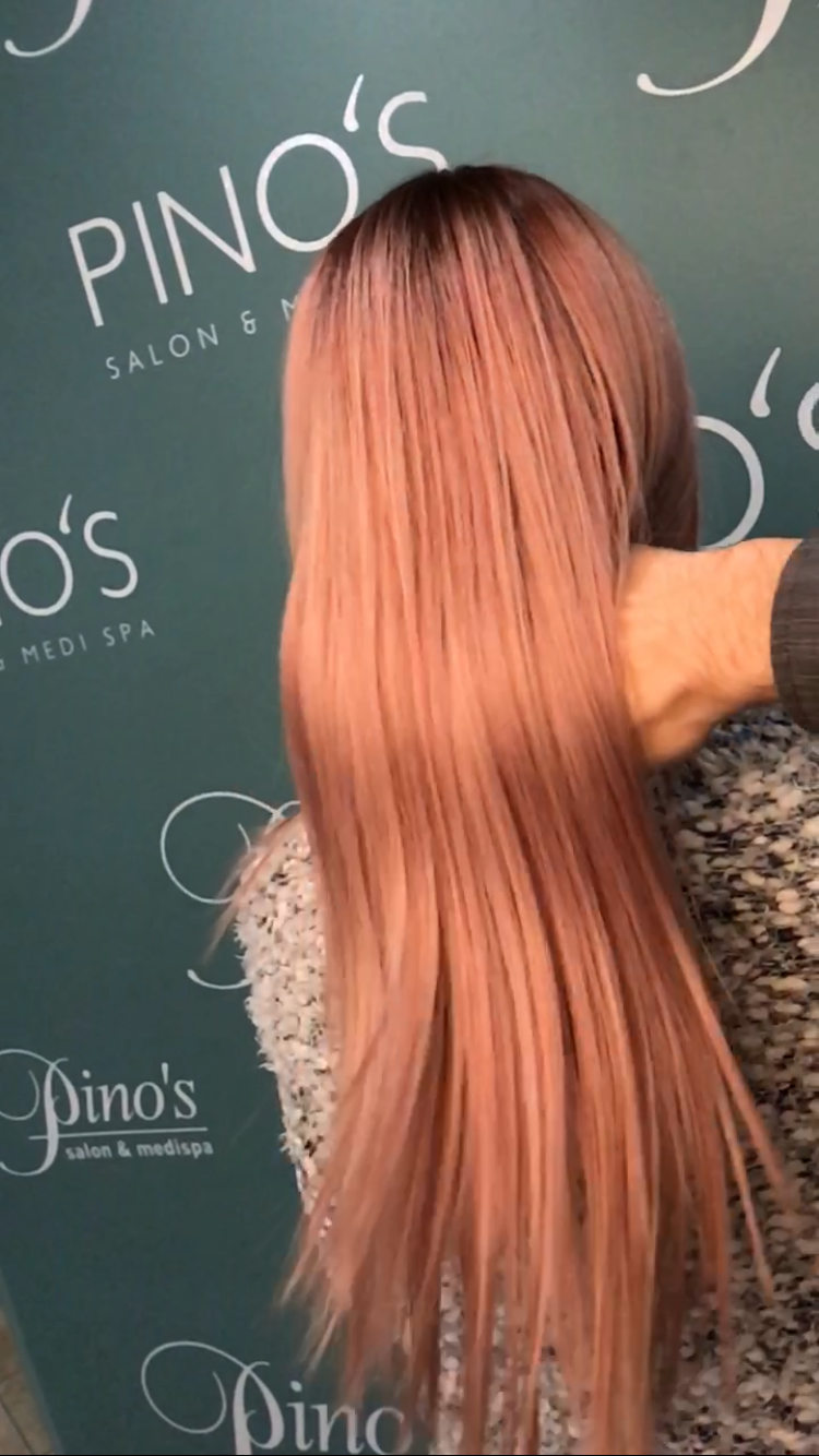 Rose Gold Hair Pino Salon